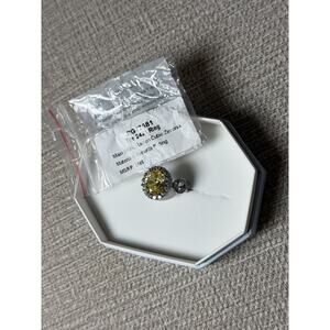 Bomb Party RG77681 - The 2424 Ring - Lemon Cubic Zirconia - Hematite Size 7